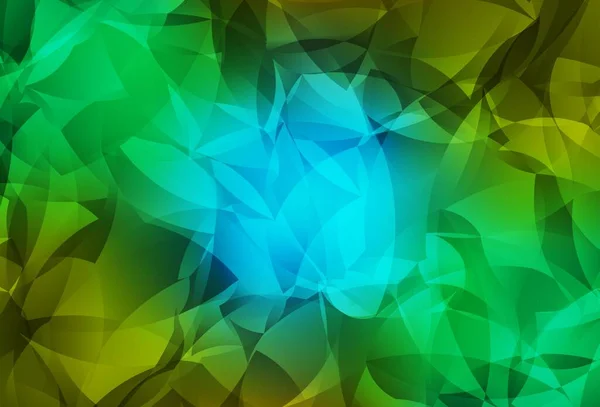 ライトブルー イエローベクトル多角形の背景 三角形の抽象的なスタイルでカラフルなイラスト あなたのビジネスデザインのための真新しいスタイル — ストックベクタ