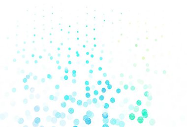 Açık mavi, diskli yeşil vektör dokusu. Parlak renkli soyut çemberlerin olduğu bir resim. Marka kitabınız için yeni şablon.