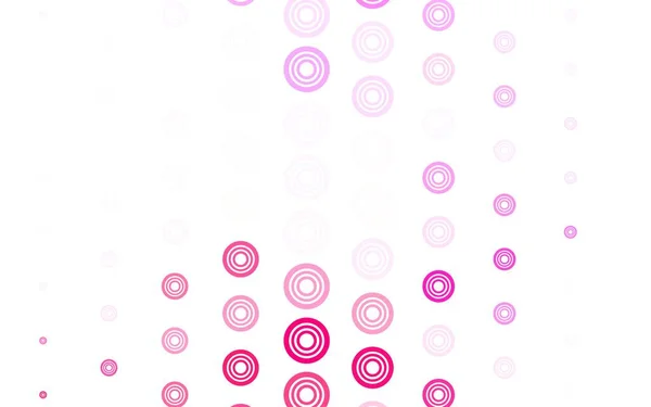 Світло Рожевий Векторний Фон Бульбашками Красива Кольорова Ілюстрація Розмитими Колами — стоковий вектор