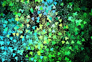 Koyu mavi, rastgele şekilli yeşil vektör deseni. Renkli rastgele şekillerle modern soyut illüstrasyon. İşiniz için en iyi akıllı tasarım.