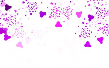 Rastgele şekilli açık mor vektör deseni. Rastgele şekillerle soyut tarzda dekoratif tasarım. Bir cep telefonu için arka plan.