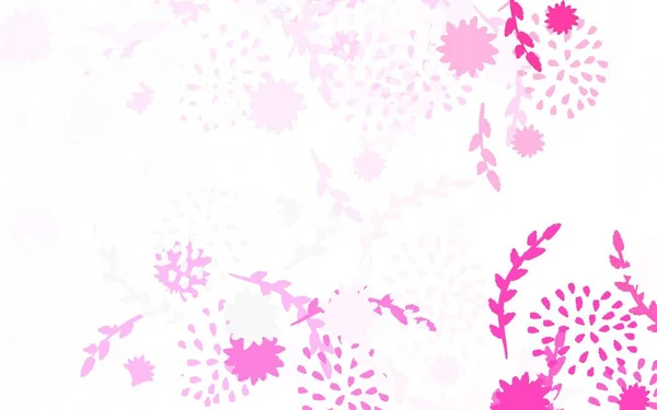 Luz Rosa Vetor Padrão Elegante Com Flores Rosas Glitter Ilustração — Vetor de Stock