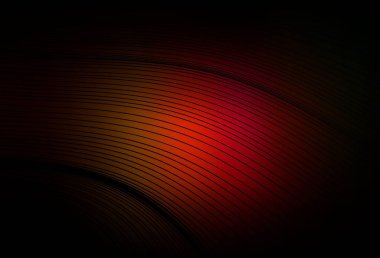 Koyu kırmızı, kıvrımlı çizgileri olan sarı vektör arka plan. Basit eğri biçiminde parlak renkli bir illüstrasyon. Tasarımınız için desen.