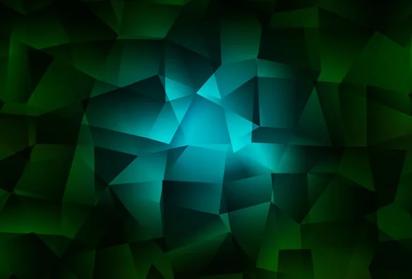 ダークグリーンベクトル多角形抽象的なレイアウト グラデーションの折り紙スタイルで幾何学的なイラスト ブランドブックの背景のパターン — ストックベクタ