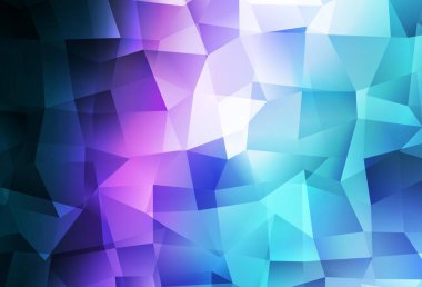 Koyu pembe, mavi vektör çokgen arka plan. Çokgen şekilli bir örnek. İşiniz için yepyeni bir tasarım..