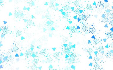 Kaotik şekilli açık mavi vektör şablonu. Modern tarzda değişen renkli kaotik formlar. Web siteniz için basit tasarım.