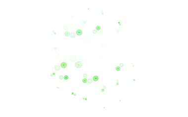 Açık yeşil, noktalı sarı vektör arkaplan. Parlak renkli soyut çemberlerin olduğu bir resim. Duvar kağıtlarının dokusu için desen.