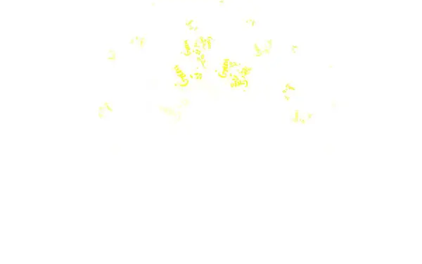 Світло Жовті Векторні Елегантні Шпалери Листям Гілками Ілюстрація Каракулями Абстрактному — стоковий вектор
