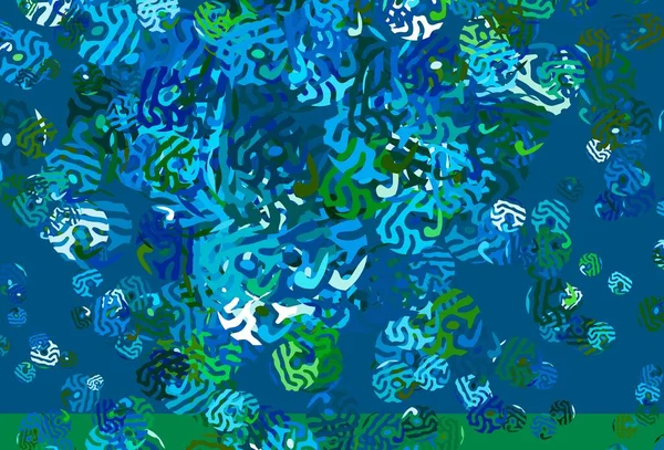 Світло Блакитний Зелений Векторний Візерунок Випадковими Формами Барвисті Хаотичні Форми — стоковий вектор
