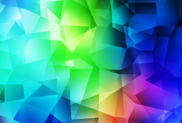 Lichtblauw Groene Vector Driehoek Mozaïek Template Polygonale Abstracte Illustratie Met — Stockvector