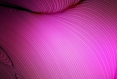 Bükülmüş çizgileri olan açık pembe vektör düzeni. Renkli çizgileri ve şekilleri olan bir örnek. Cep telefonu ekranları için arkaplan.