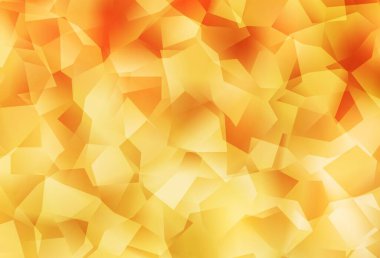 Açık sarı vektör üçgen mozaik şablon. Üçgenli parlak renkli çizimler. Cep telefonunun arka planının şablonu.