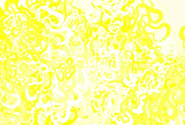 Verde Claro Patrón Vectorial Amarillo Con Líneas Curvas Ilustración Abstracta — Archivo Imágenes Vectoriales