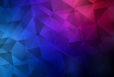 Koyu mavi, kırmızı vektör eğimli şablon. Origami stilinde gradyan ile yaratıcı geometrik illüstrasyon. Pankartın için tamamen yeni bir şablon.