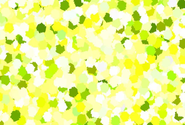 Light Green Yellow Vector Template Chaotic Shapes Simple Colorful Illustration — Stock Vector