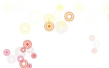 Açık kırmızı, küreli sarı vektör deseni. Bulanık yağmur damlaları olan soyut bir çizim. Marka kitabınız için yeni şablon.