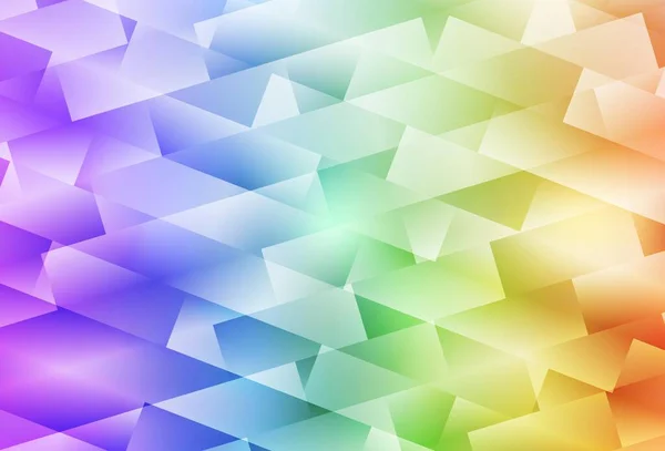 Licht Multicolor Vector Patroon Vierkante Stijl Rechthoeken Abstracte Achtergrond Met — Stockvector