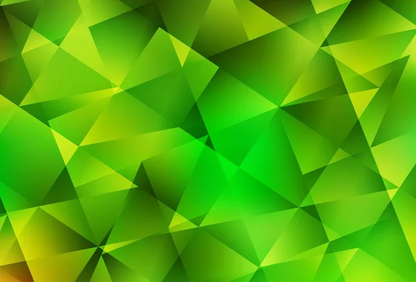 Светло Зеленый Желтый Вектор Треугольники Искушают Совершенно Новая Цветная Иллюстрация — стоковый вектор