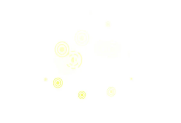 円の形をした明るい黄色のベクトルレイアウト 色鮮やかな抽象的な円 線のセットでイラスト ブランドブックの新しいテンプレート — ストックベクタ