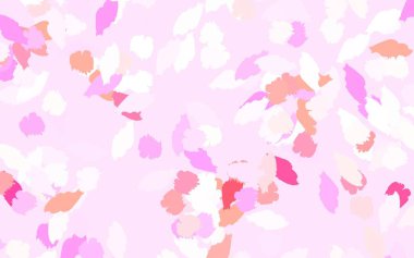 Açık pembe, soyut şekilli sarı vektör dokusu. Modern tarzda değişen renkli kaotik formlar. Duvar kağıtları için zarif tasarım.