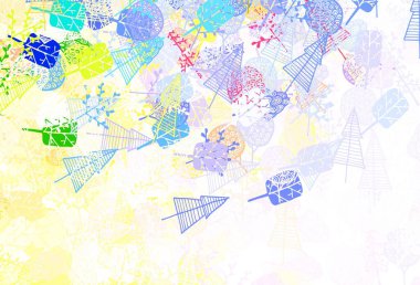 Açık pembe, ağaçlı, dallı sarı vektör deseni. Ağaçlarla soyut tarzda yaratıcı bir illüstrasyon. İş tasarımınız için yepyeni bir tarz.