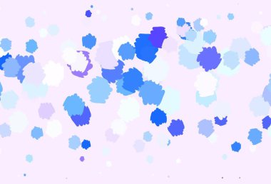 Açık pembe, soyut şekilli mavi vektör dokusu. Rastgele şekillerle soyut tarzda dekoratif tasarım. Web siteniz için basit tasarım.