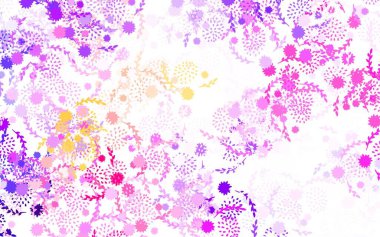 Açık mavi, kırmızı vektör soyut arkaplan çiçekli beyaz arkaplanda Sketchy karalama çiçekler. İşiniz için yeni tasarım.