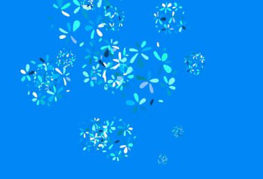 Açık yeşil vektör yapraklı soyut tasarım. Yapraklarla karalama tarzında renkli çizimler. Tasarımınız için yeni şablon.