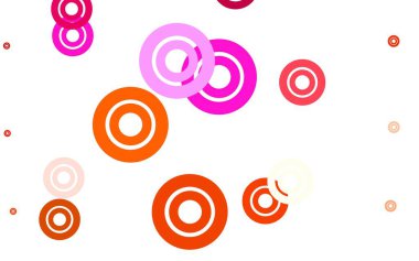 Açık Pembe, noktalı kırmızı vektör arkaplanı. Bulanık yağmur damlaları olan soyut bir çizim. Fütürist reklamlar ve kitapçıklar için şablon.