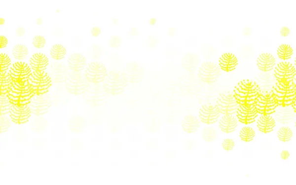Vecteur Jaune Clair Fond Élégant Avec Des Branches Des Arbres — Image vectorielle