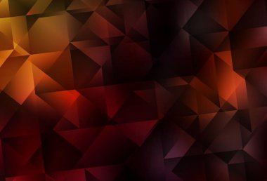 Koyu kırmızı vektör çokgen arkaplan. Zarif üçgenleri olan soyut çizimler. Broşürünüz için yepyeni bir tasarım..