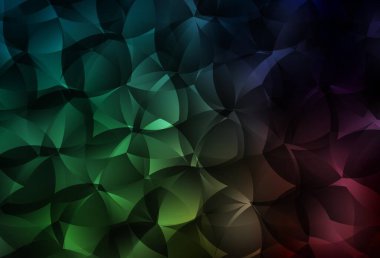 Koyu yeşil vektör mozaik arka plan. Üçgenli modern soyut çizim. İş tasarımınız için yepyeni bir tarz.