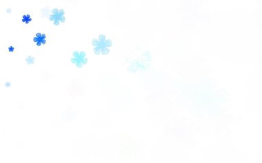 Çiçekli açık mavi vektör deseni. Çiçeklerle süslenmiş soyut çizimler. Web sitesi yöneticileri ve tasarımları için desen.