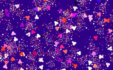 Açık pembe, kaotik şekilli kırmızı vektör şablonu. Renkli rastgele şekillerle modern soyut illüstrasyon. Kartvizitiniz için modern tasarım.