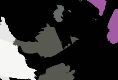 Soyut şekilli koyu renkli vektör arkaplanı. Renkli rastgele şekillerle modern soyut illüstrasyon. Bir cep telefonu için arka plan.