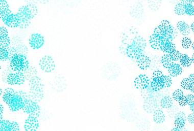 Açık mavi, rastgele şekilli yeşil vektör deseni. Renkli rastgele şekillerle modern soyut illüstrasyon. Web siteniz için basit tasarım.