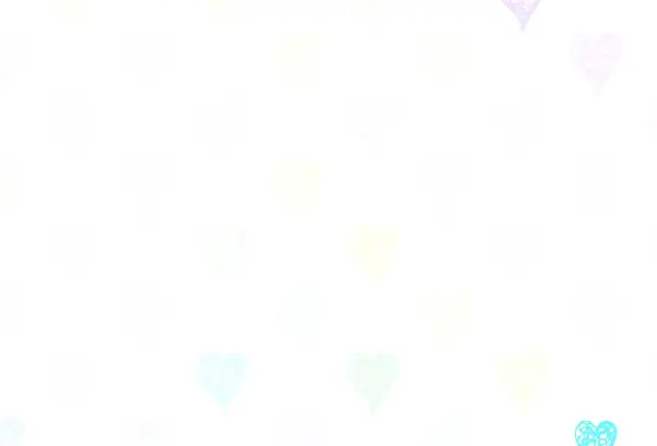 Легкий Многоцветный Векторный Отскок Сладким Сердцем Красивые Абстрактные Сердца Красочном — стоковый вектор