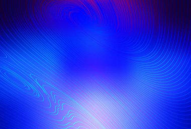 Koyu pembe, mavi vektör arkaplan ve ince çizgiler. Değişken çizgileri olan renkli soyut çizimler. Posterler ve afişler için iş tasarımı.