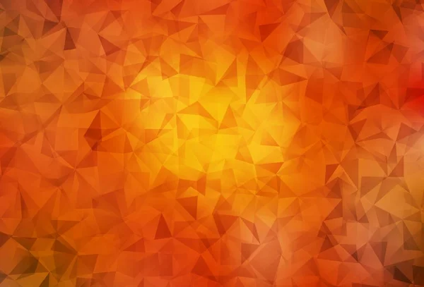Mörkröd Gul Vektor Abstrakt Mosaik Bakgrund Ett Prov Med Polygonala — Stock vektor