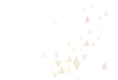 Açık kırmızı, sarı vektör desenli ve daireli çokgen şekilli. Küreleri ve üçgen çizgileri olan soyut çizimler. Duvar kağıtları için şablon.