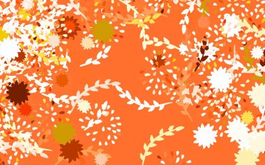 Açık Kahverengi vektör soyut arkaplan çiçekli rengarenk çizimler ve çiçekler. Çocuk kitapları için renkli desen.