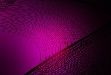 Wry çizgileri olan koyu pembe vektör arkaplan. Basit eğri biçiminde parlak renkli bir illüstrasyon. Broşürler, broşürler için doku.