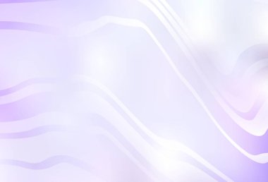 Bükülmüş çizgileri olan açık mor vektör arkaplanı. Basit bir şekilde yepyeni renkli bir tasvir. Web siteniz için soyut tasarım.