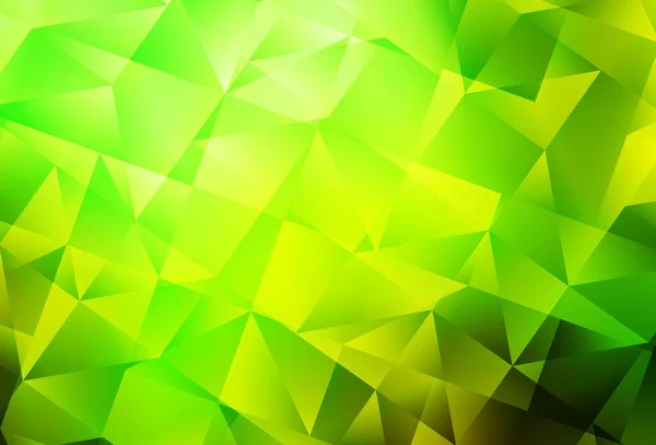 Light Green Yellow Vector Abstract Mosaic Pattern Triangular Geometric Sample — Stock Vector
