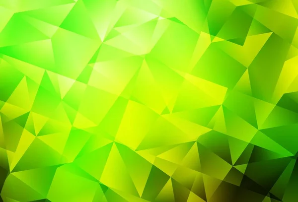 Motif Mosaïque Abstrait Vectoriel Vert Clair Jaune Échantillon Géométrique Triangulaire — Image vectorielle