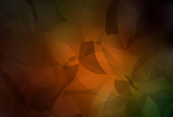 Dunkelgrüner Gelber Vektor Mit Dreieckigem Hintergrund Elegante Helle Polygonale Illustration — Stockvektor