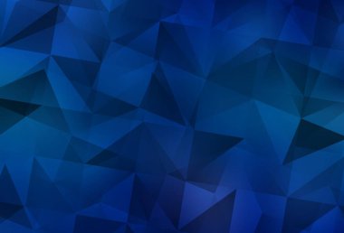 Işık Mavisi vektör soyut mozaik arkaplan. Origami tarzında gradyan ile geometrik çizim. Broşürünüz için yepyeni bir tasarım..