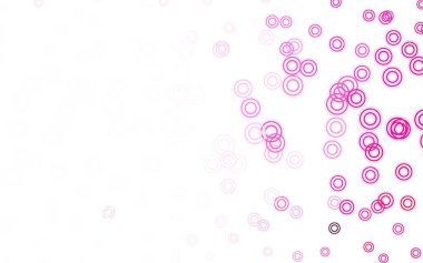 Küreli açık pembe vektör deseni. Doğa tarzında bulanık halkaları olan güzel renkli çizimler. Poster ve web siteleri için tasarım.