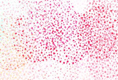 Açık Pembe, daireli sarı vektör şablonu. Bulanık yağmur damlaları olan soyut bir çizim. Duvar kağıtlarının dokusu için desen.