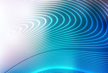 Bükülmüş çizgileri olan açık mavi vektör deseni. Eğri şekilli yepyeni renkli bir tasvir. Posterler ve afişler için iş tasarımı.